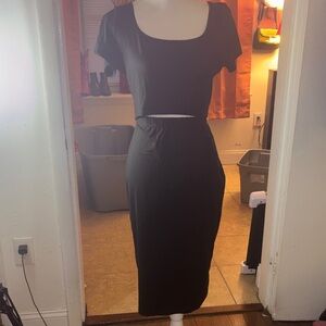 Black Two-Piece Dress Set